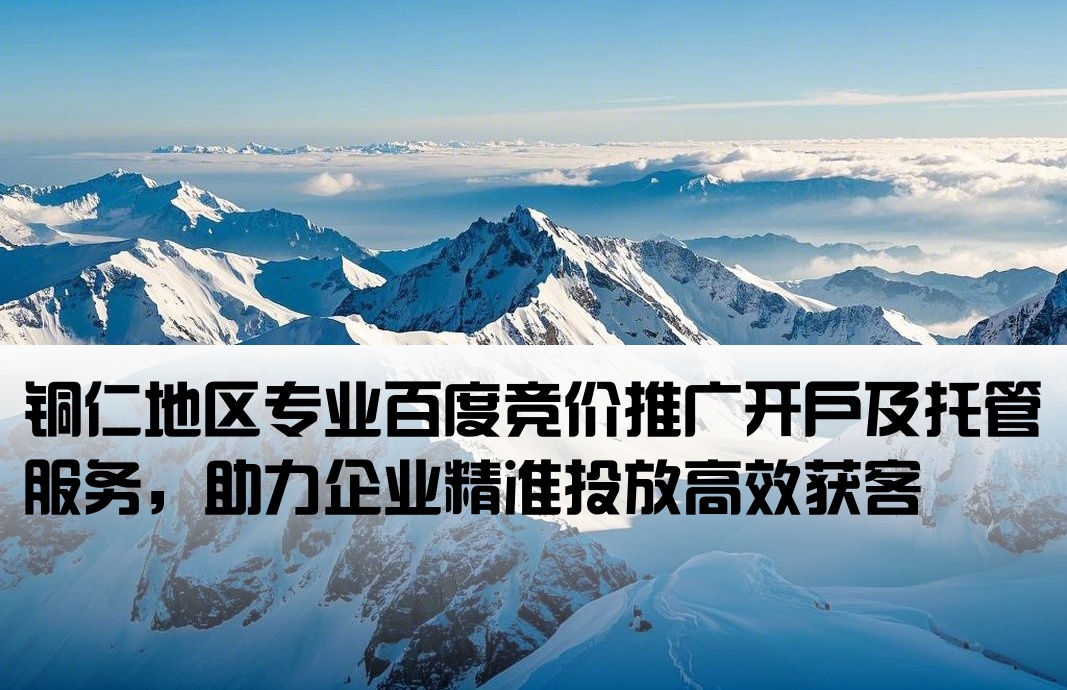铜仁百度竞价推广开户托管