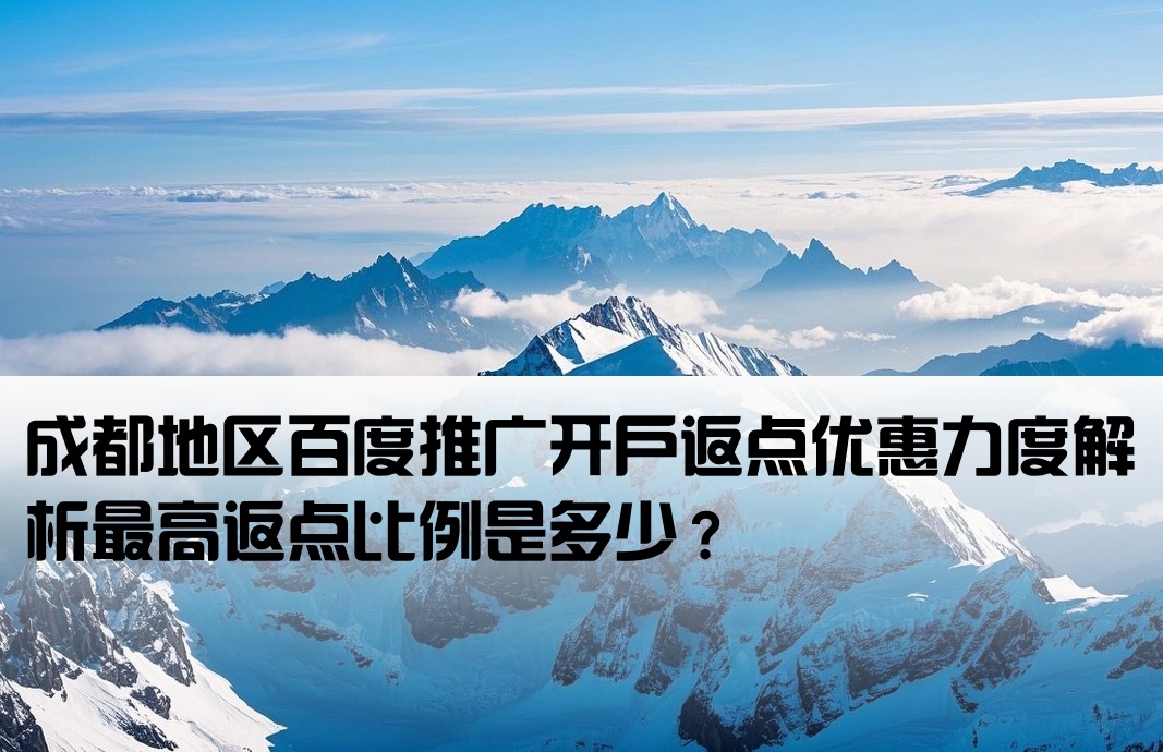 成都百度开户返点最高多少