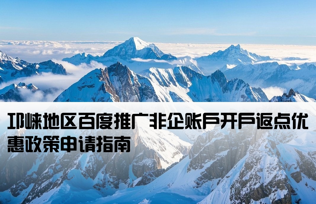 邛崃百度非企返点开户