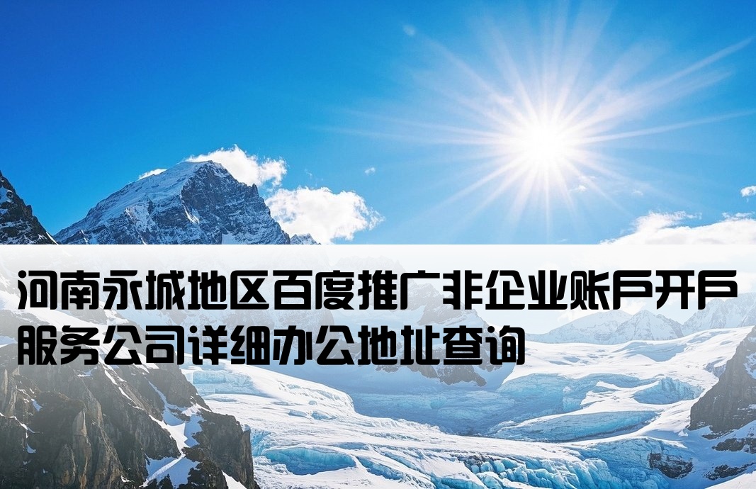 永城百度非企开户公司地址