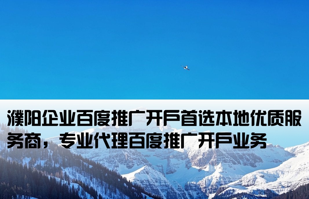 濮阳百度开户本地公司名称