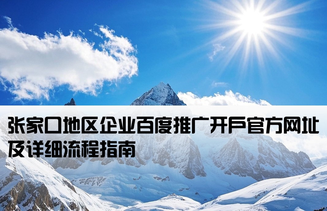 张家口百度竞价开户网址