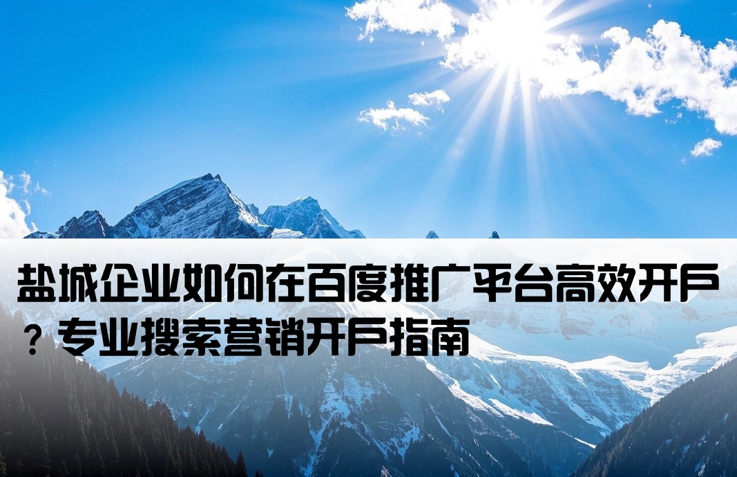 盐城百度搜索推广开户