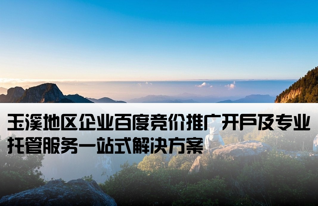 玉溪百度竞价推广开户托管