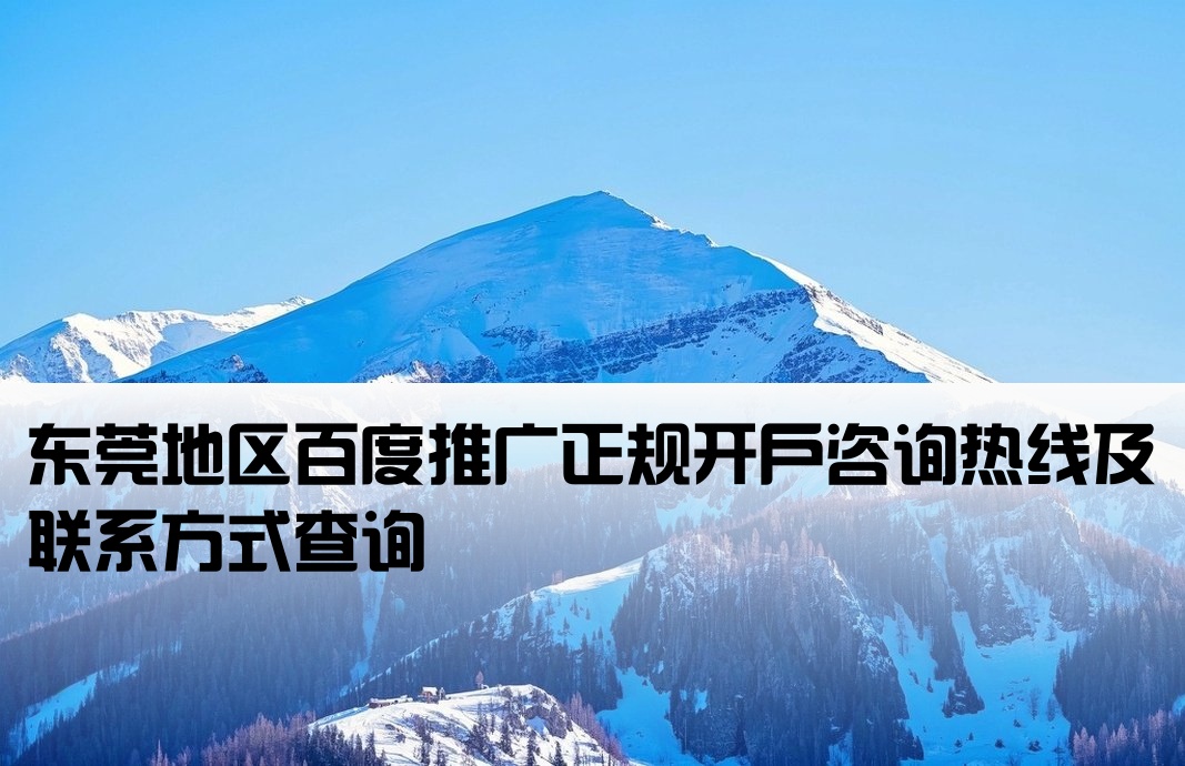东莞正规百度开户电话多少