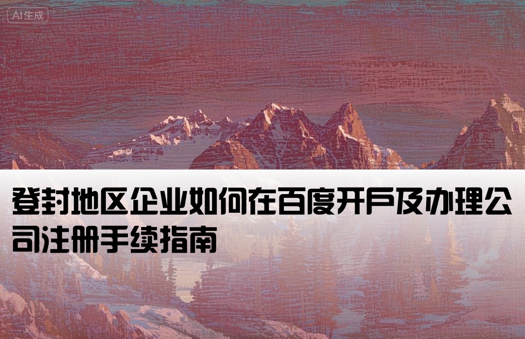 登封百度开户本地公司怎么注册