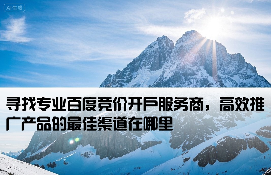 百度竞价开户哪里有推广产品