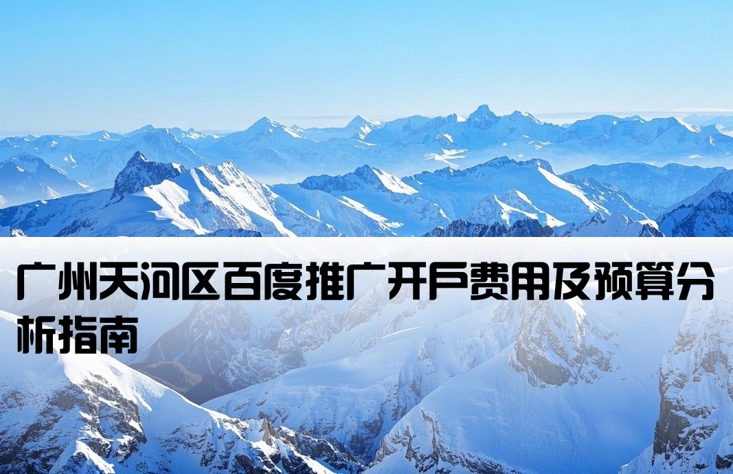 广州市天河百度开户成本
