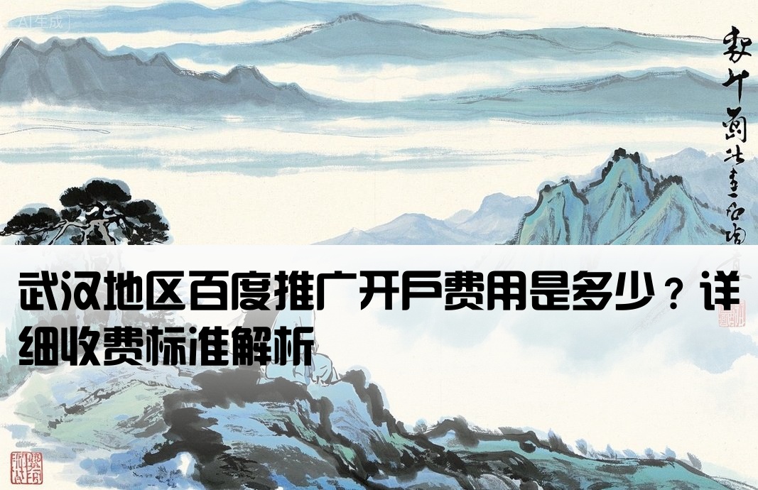 武汉百度开户多少钱啊