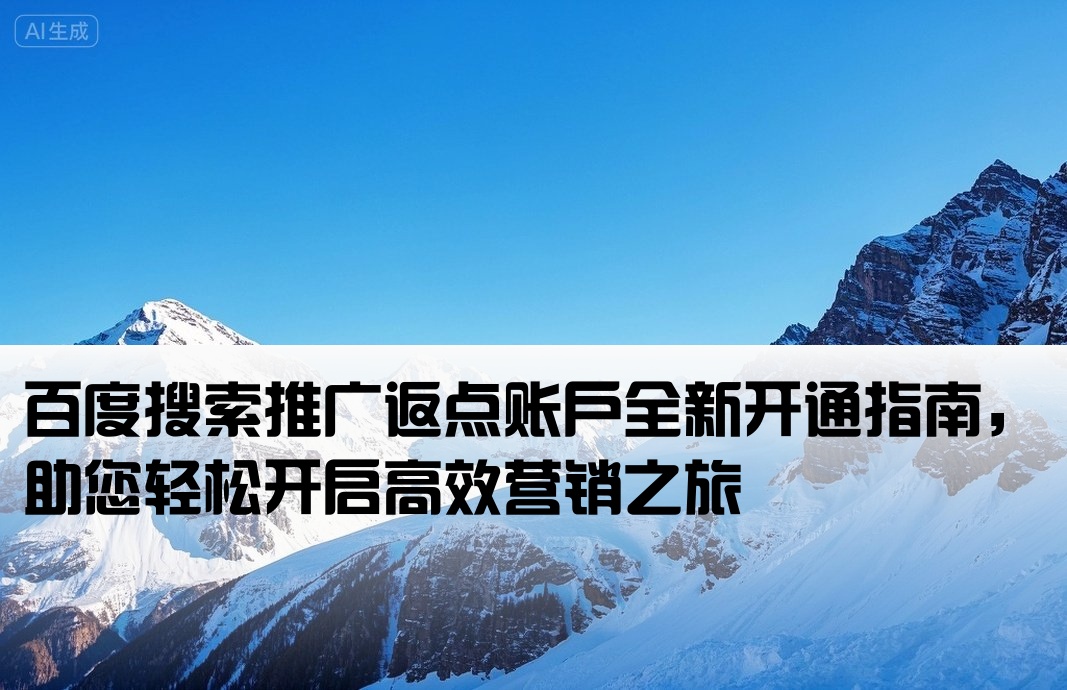 百度大搜返点户开户