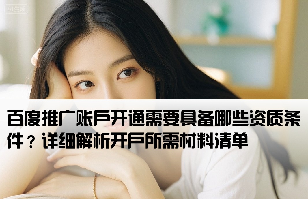 百度推广账户开通需要具备哪些资质条件？详细解析开户所需材料清单