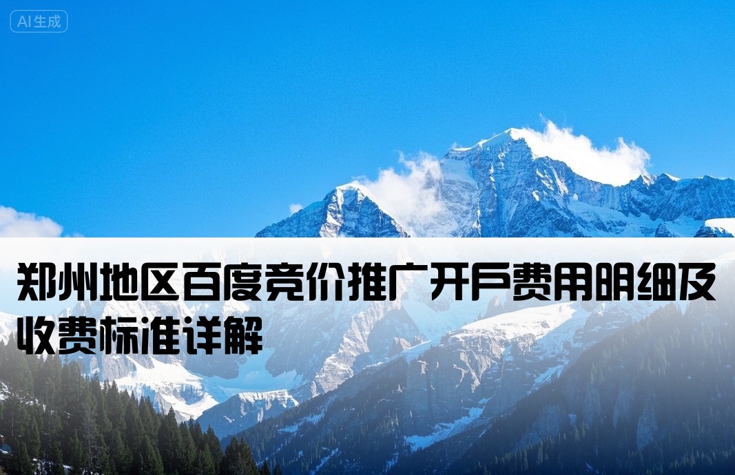 郑州百度竞价开户多少钱