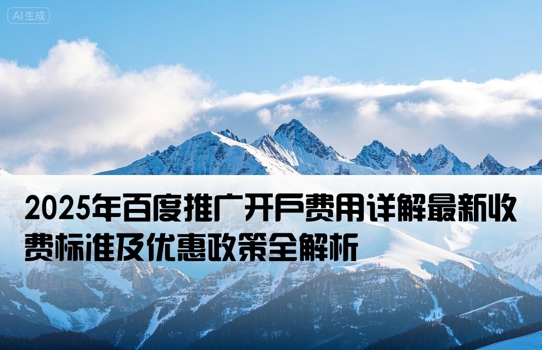 2025年百度推广开户费用详解最新收费标准及优惠政策全解析