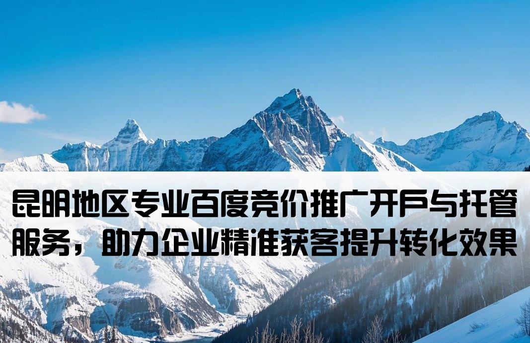 昆明百度竞价推广开户托管