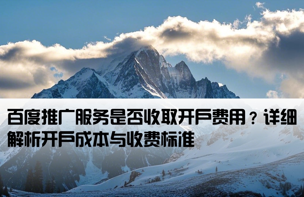 百度推广需要开户费吗