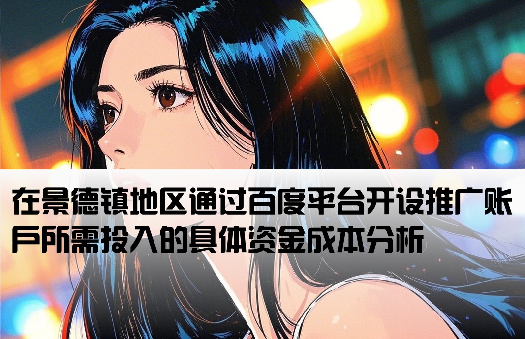 在景德镇地区通过百度平台开设推广账户所需投入的具体资金成本分析