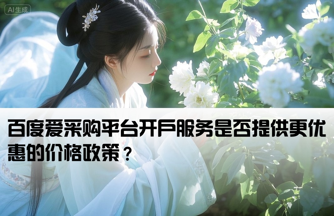 [百度爱采购开户能便宜吗]百度爱采购平台开户服务是否提供更优惠的价格政策？