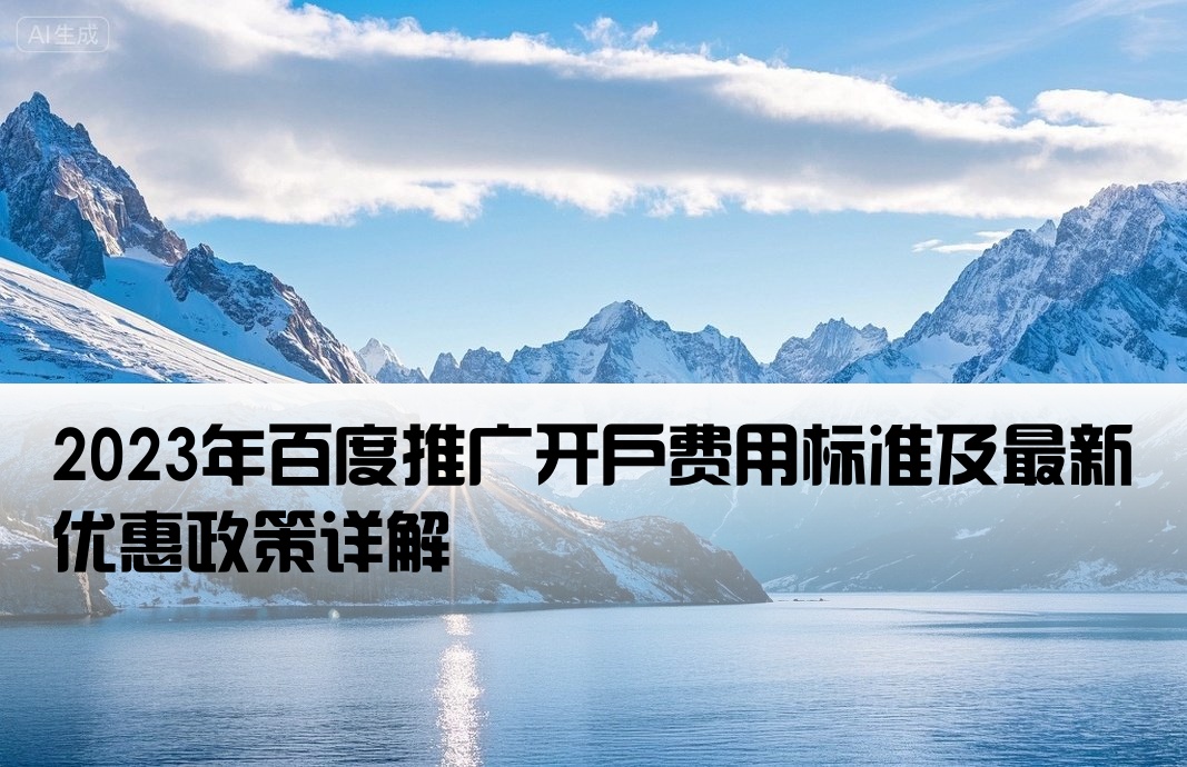 [百度推广开户费用2023]2023年百度推广开户费用标准及最新优惠政策详解