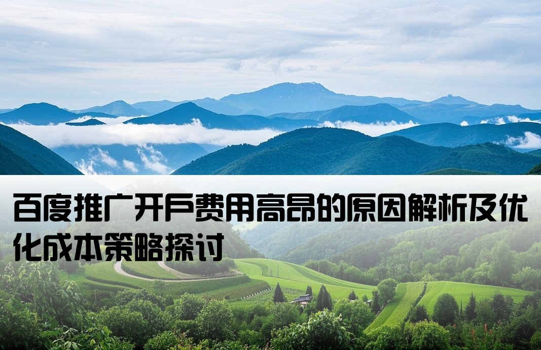 [百度推广开户那么贵的]百度推广开户费用高昂的原因解析及优化成本策略探讨