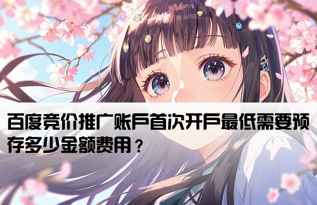 百度竞价推广账户首次开户最低需要预存多少金额费用？
