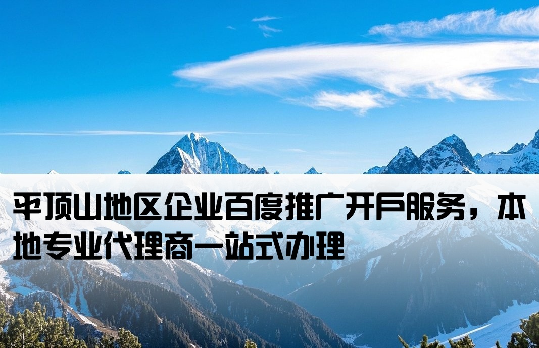平顶山地区企业百度推广开户服务，本地专业代理商一站式办理